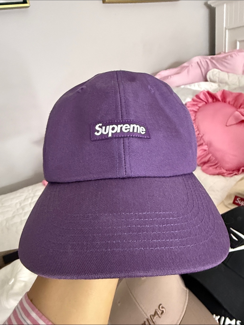 Supreme Purple Box Logo Cap